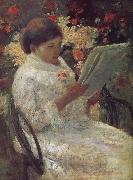 Mary Cassatt Artist in the garden oil painting